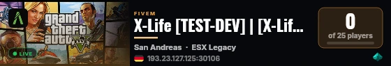 X-Life [TEST-DEV] | [X-Life [Test DEV]] live status badge