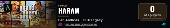HARAM live status badge