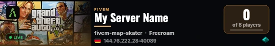 My Server Name live status badge