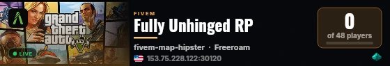 Fully Unhinged RP live status badge