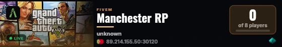 Manchester RP live status badge