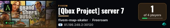 [Qbox Project] server 7 live status badge