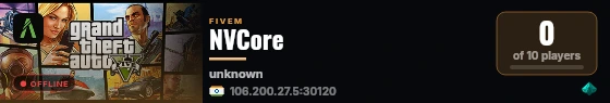 NVCore live status badge
