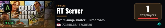 RT Server live status badge