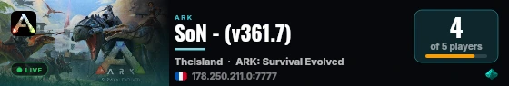 SoN - (v361.7) live status badge