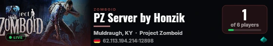 PZ Server by Honzik live status badge
