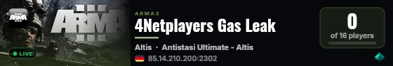 4Netplayers Gas Leak live status badge
