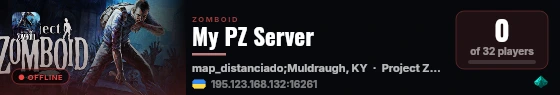 My PZ Server live status badge