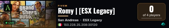 Romy | [ESX Legacy] live status badge