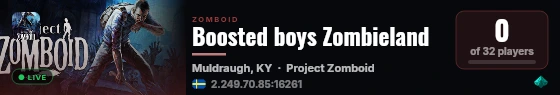 Boosted boys Zombieland live status badge