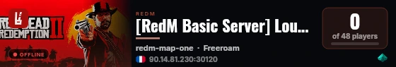 [RedM Basic Server] Louna's Ranch live status badge