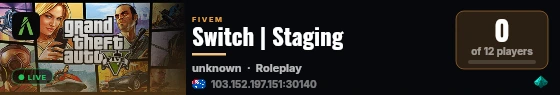 Switch | Staging live status badge