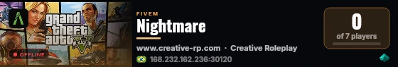 Nightmare live status badge