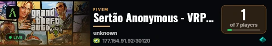 Sertão Anonymous - VRPEX live status badge