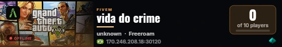 vida do crime live status badge