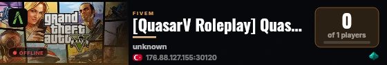 [QuasarV Roleplay] QuasarV Roleplay live status badge