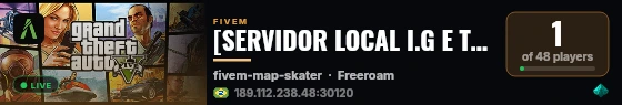 [SERVIDOR LOCAL I.G E TOBI | EMBREVE VIDAREAL] O LOCAL DOS CRIA live status badge