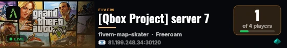 [Qbox Project] server 7 live status badge