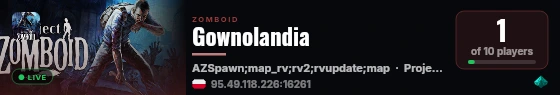 Gownolandia live status badge