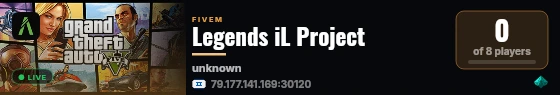 Legends iL Project live status badge