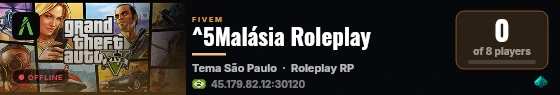 ^5Malásia Roleplay live status badge
