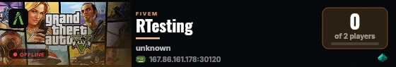 RTesting live status badge