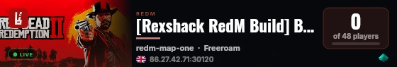 [Rexshack RedM Build] Blenderhead RedM live status badge