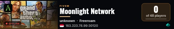 Moonlight Network live status badge