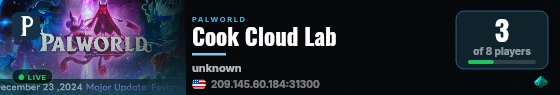 Cook Cloud Lab live status badge