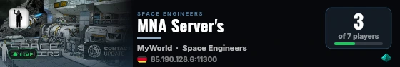 MNA Server's live status badge