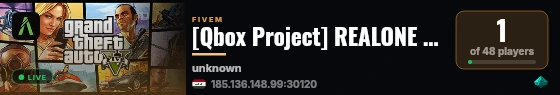 [Qbox Project] REALONE CITY live status badge