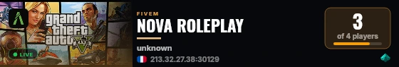NOVA ROLEPLAY live status badge