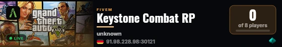 Keystone Combat RP live status badge