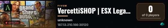 VercettiSHOP | ESX Legacy Server live status badge