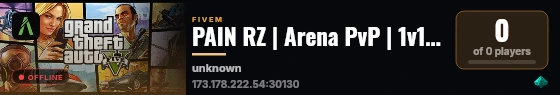 PAIN RZ | Arena PvP | 1v1 . 2v2 . FFA live status badge
