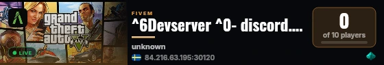 ^6Devserver ^0- discord.gg/devserver live status badge