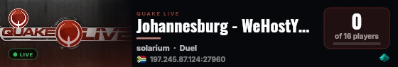 Johannesburg - WeHostYou #FFA live status badge