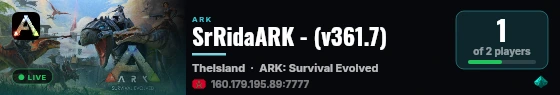 SrRidaARK - (v361.7) live status badge