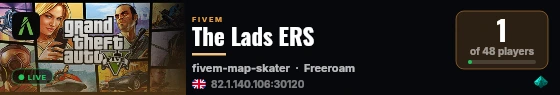 The Lads ERS live status badge