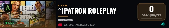 ^1PATRON ROLEPLAY live status badge