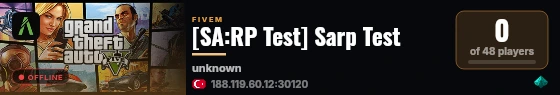 [SA:RP Test] Sarp Test live status badge