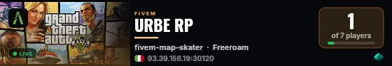 URBE RP live status badge