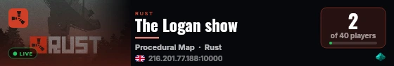 The Logan show live status badge