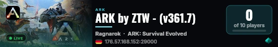 ARK by ZTW - (v361.7) live status badge