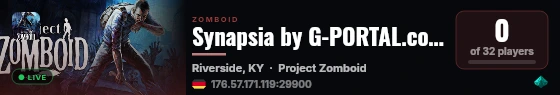 Synapsia by G-PORTAL.com live status badge