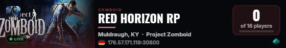 RED HORIZON RP live status badge