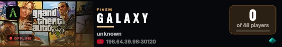 G A L A X Y live status badge