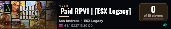  Paid RPV1 | [ESX Legacy] live status badge