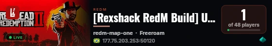 [Rexshack RedM Build] Umbrales Roleplay live status badge