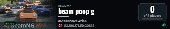 beam poop g live status badge